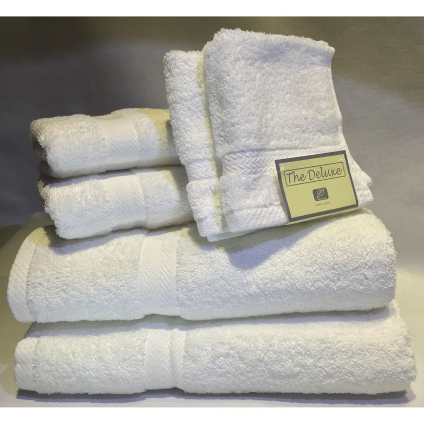 DELUXE TOWEL SET - (WHITE)