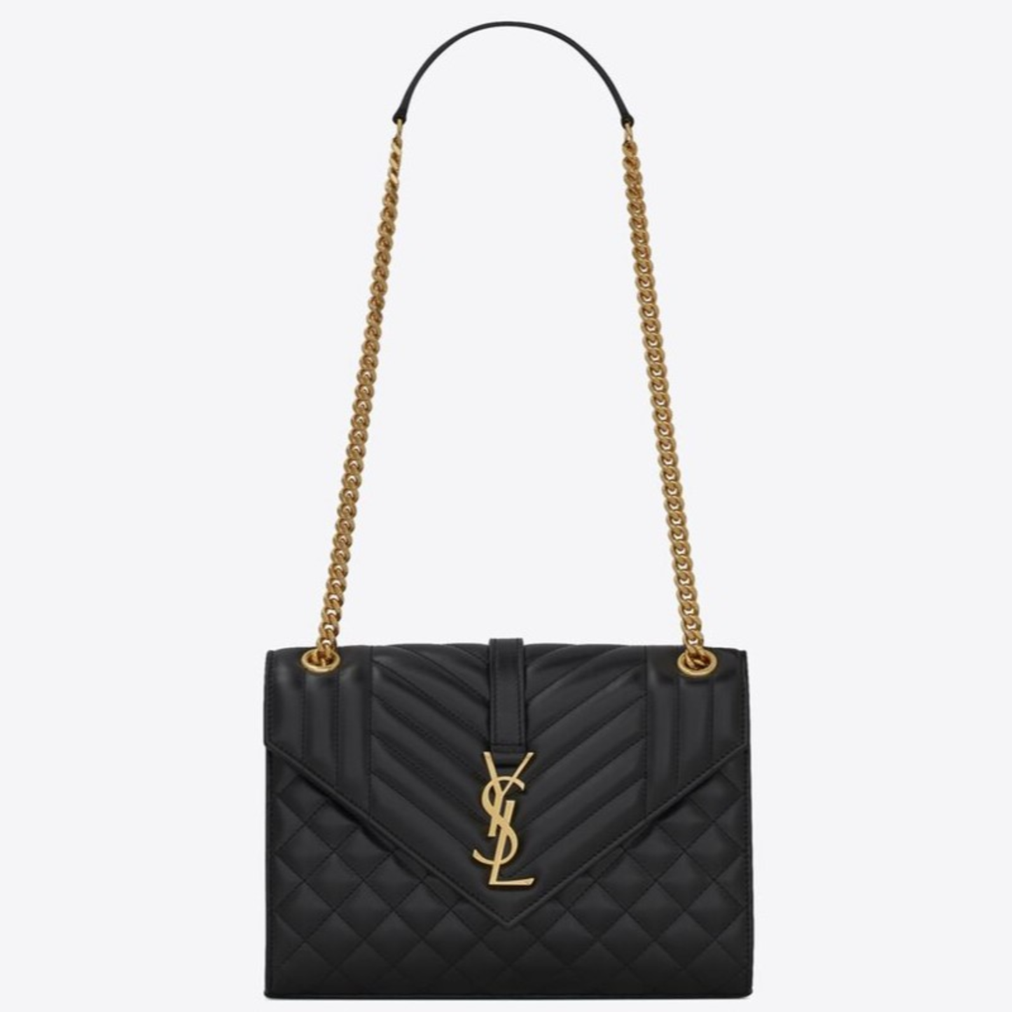 ENVELOPE MEDIUM BAG -BLACK/GOLD