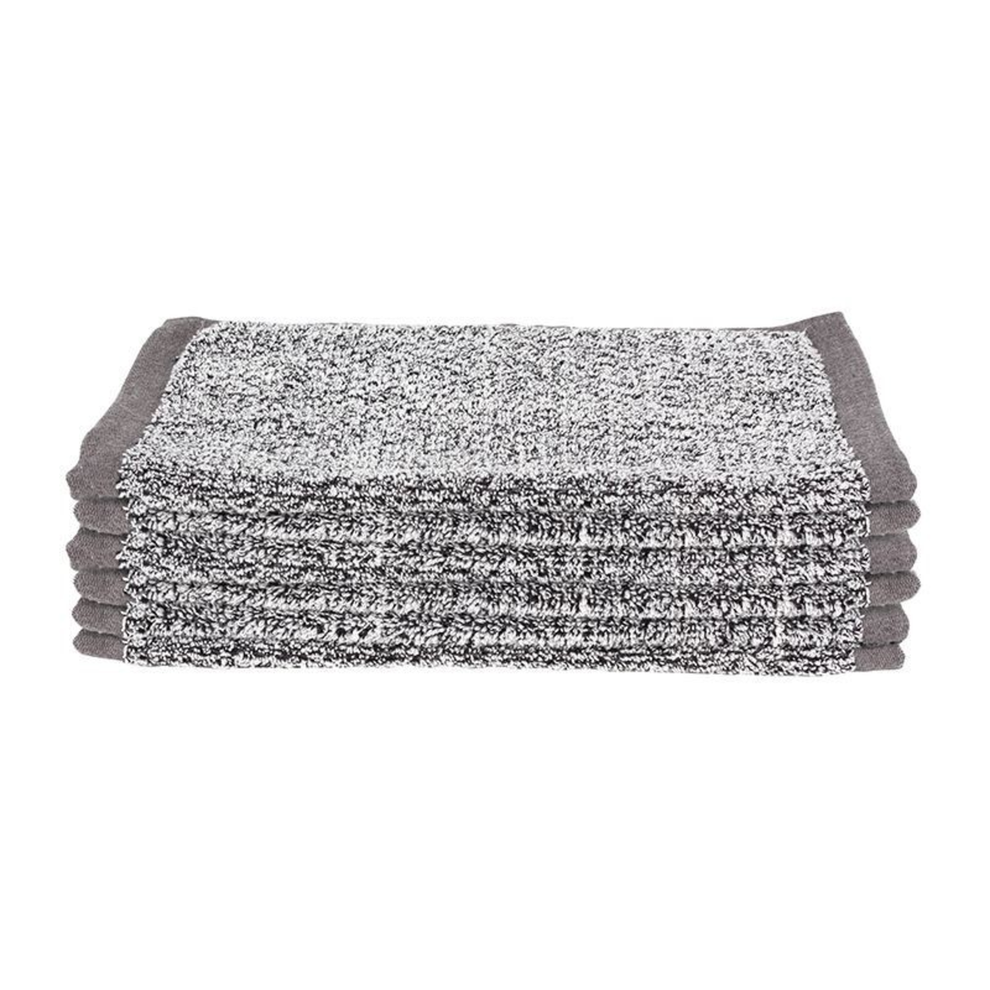 SIGNATURE 6PCS SET WASH CLOTH - (DARK GREY)