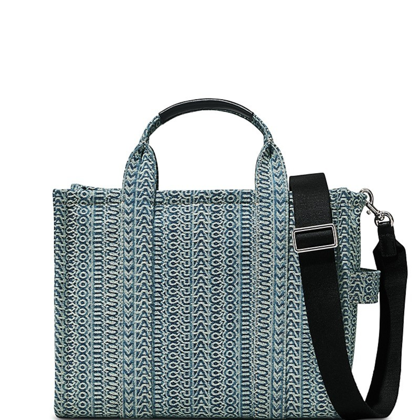 THE MEDIUM TOTE MONAGRAM SUN FADDED DENIM