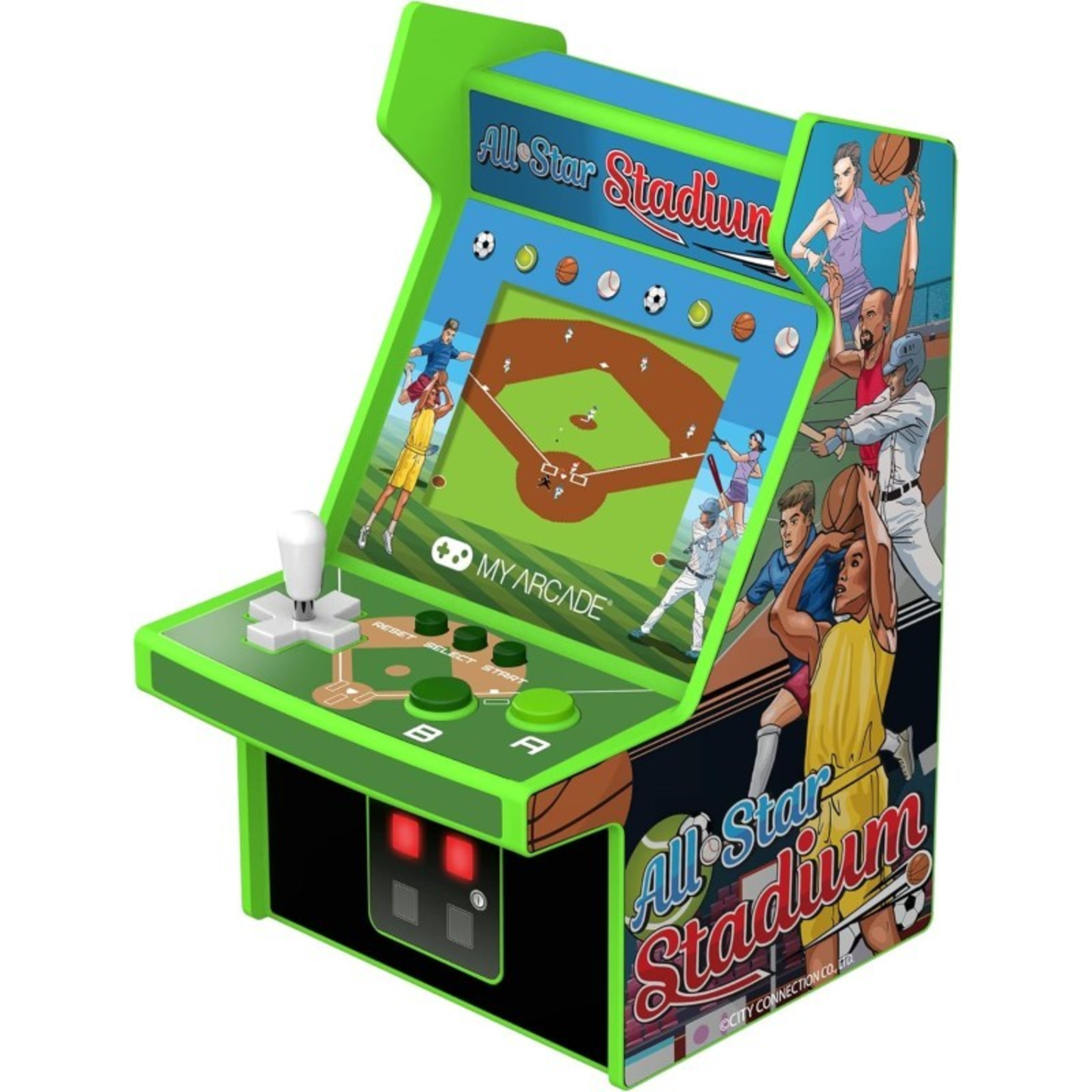 MICRO PLAYER 6.75" INCH ALL-STAR STADIUM COLLECTIBLE RETRO (307 GAMES IN 1)
