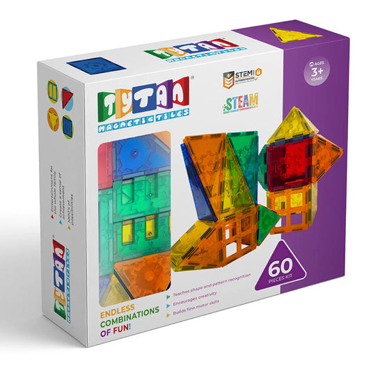 60 - PIECE MAGNETIC TILES