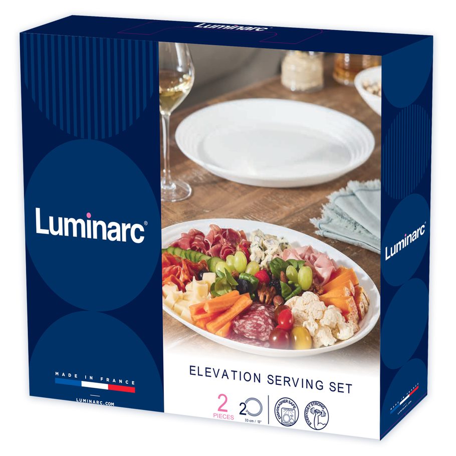 LUMINARC ELEVATION 2 PIECE SERVING SET