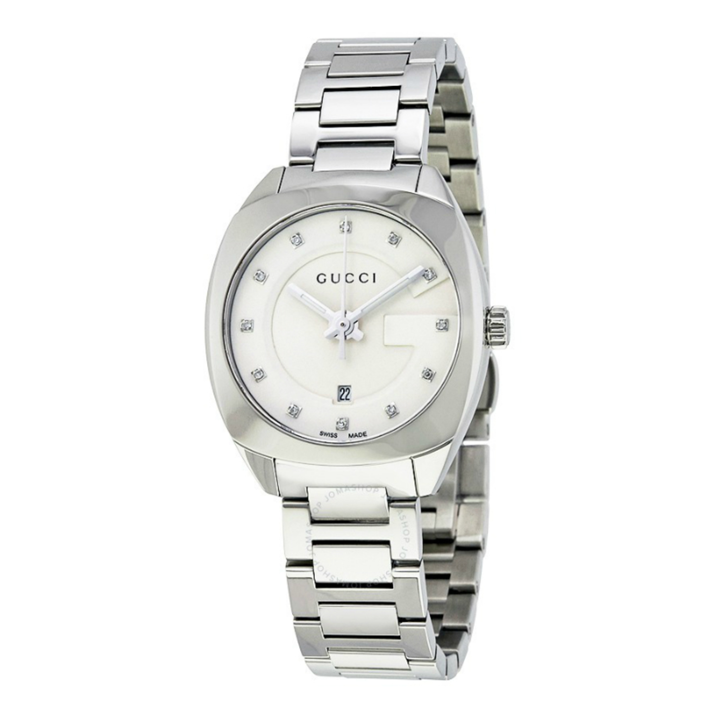 WOMENS SMALL DIAMOND WATCH - (SILVER-TONE)