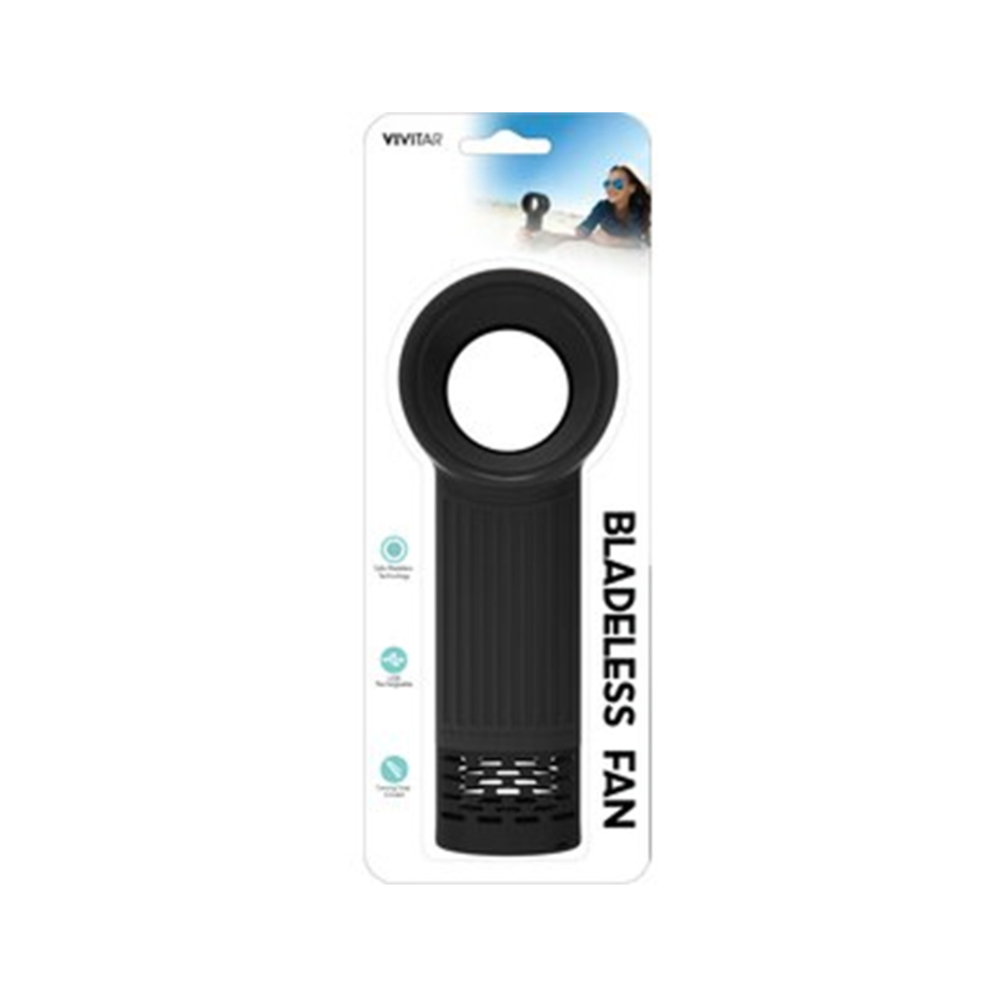 PORTABLE BLADELESS FAN - (BLACK)