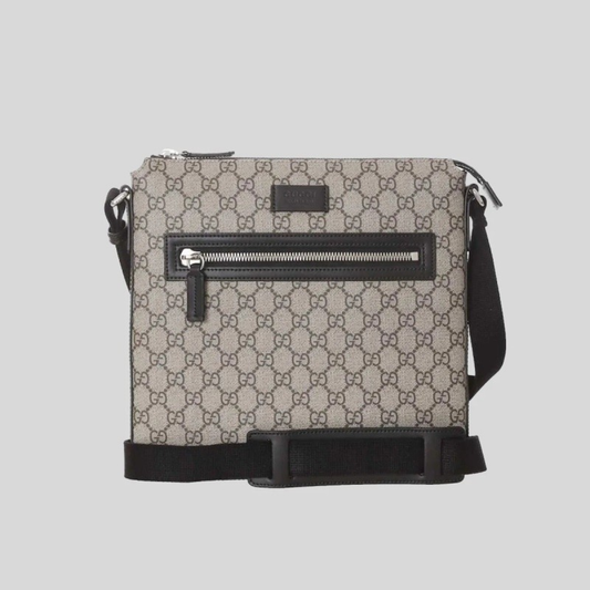 GG SUPREME CANVAS MESSENGER BAG - BEIGE/BLACK