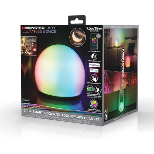 LED 7-INCH INDOOR/OUTDOOR ORB COLOR FLOW SMART PORTABLE LED LIGHT BALL