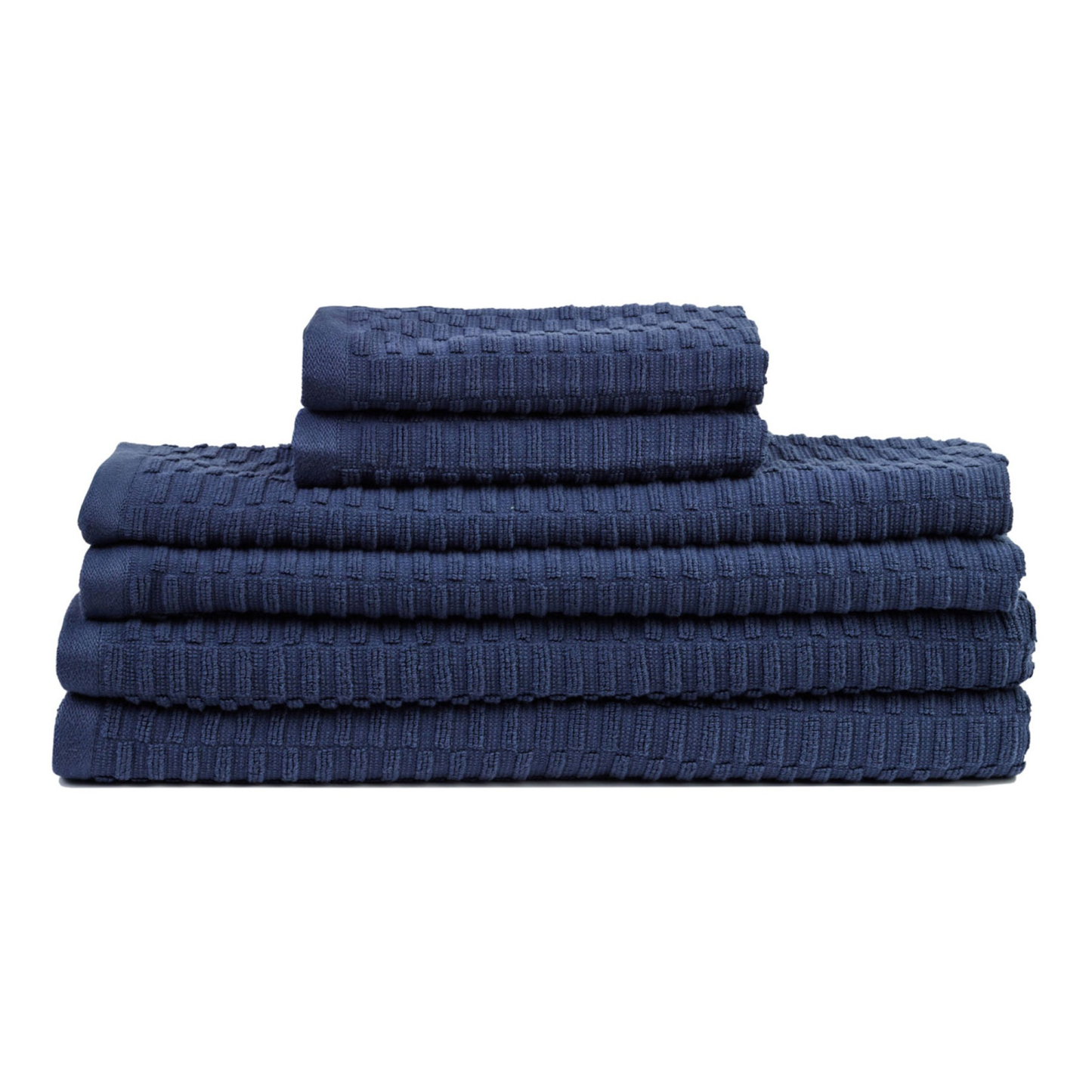 LISBON TOWEL 6 PIECE SET  - (NAVY)