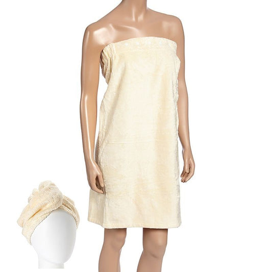 BAMBOO HAIR TURBAN WRAP SET