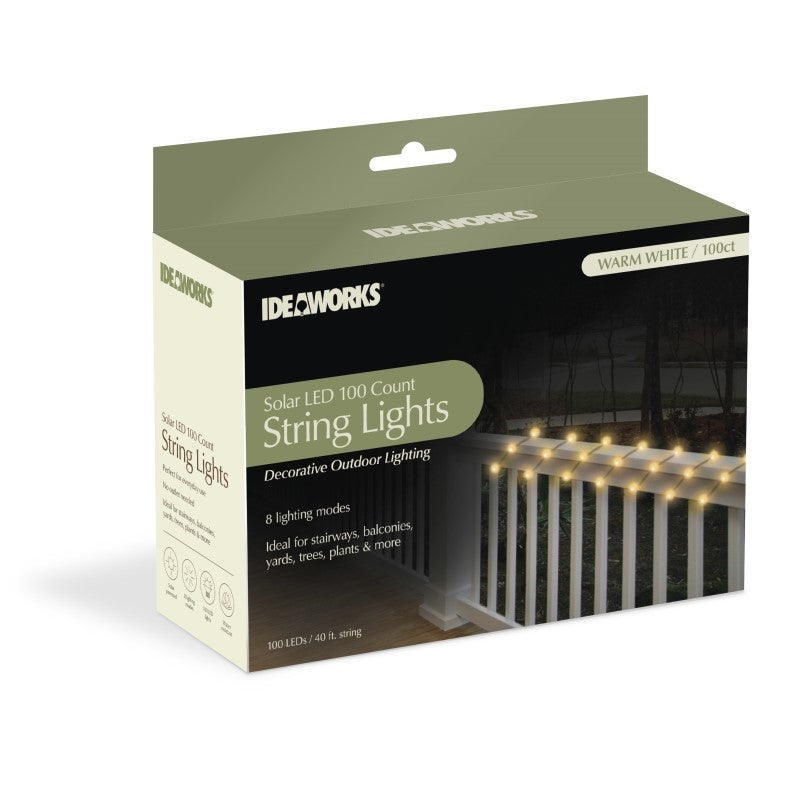 LED SOLAR STRING LIGHTS 100-COUNT