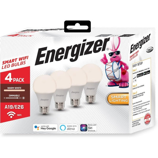 SMART WI-FI WARM WHITE LED LIGHT BULB - (4 PACK)