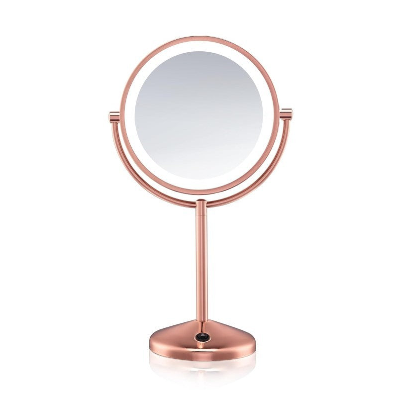 REFLECTIONS 1X/10X LED ROSE GOLDTONE M-UP MIRROR