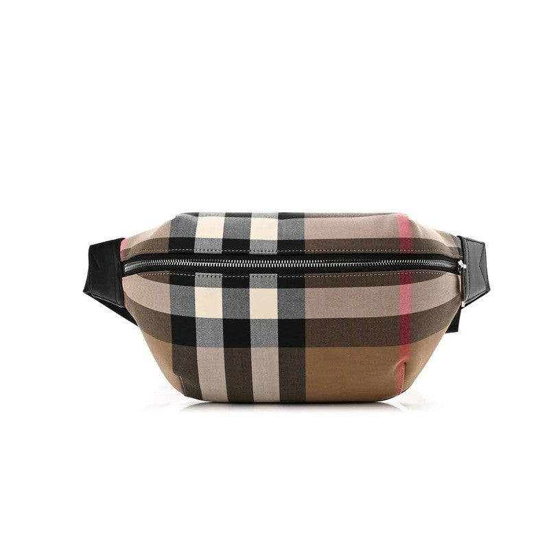 SONNY TAUPE CHECK BELT BAG