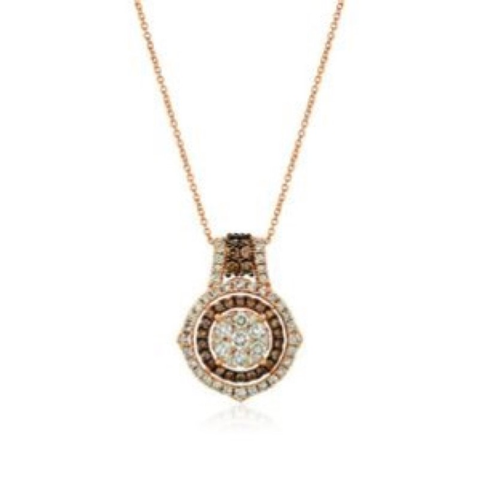 STRAWBERRY GOLD DIAMOND PENDANT NECKLACE