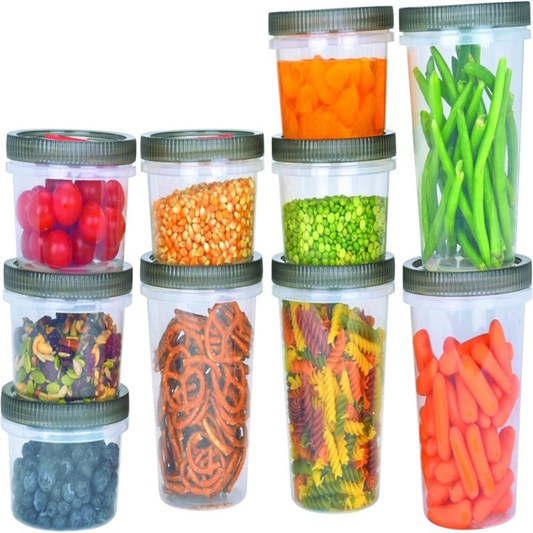 TWISTITE 20PC SET WITH CONTAINERS AND LIDS 16OZ/32OZ