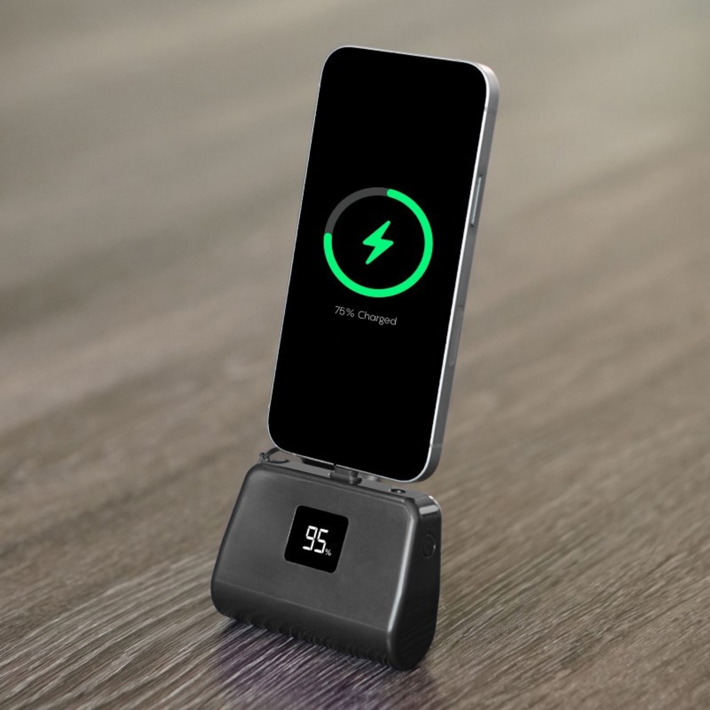 TOTALBOOST MINI 5,000MAH POWER BANK W/ INTERCHANGEABLE ADAPTERS - (BLACK METALLIC)