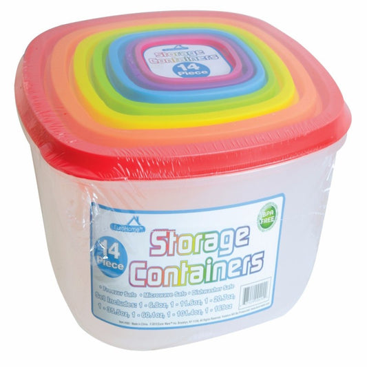 14 PIECE SQUARE PLASTIC CONTAINERS SET