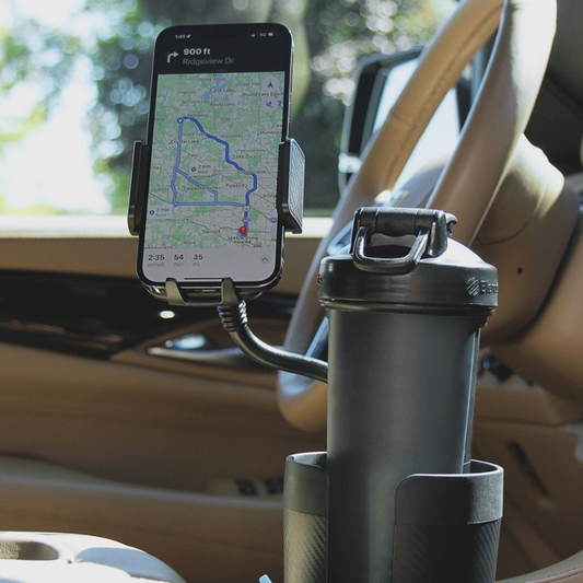 CUPCARGO PRO 2 IN 1 CUP HOLDER EXPANDER WITH PHONE MOUNT