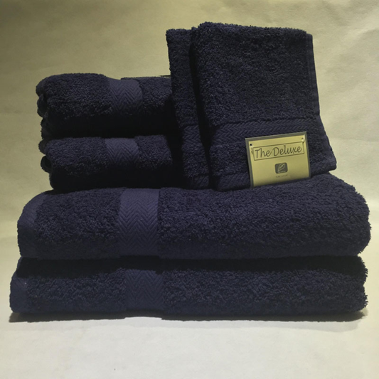 DELUXE TOWEL SET - (NAVY)