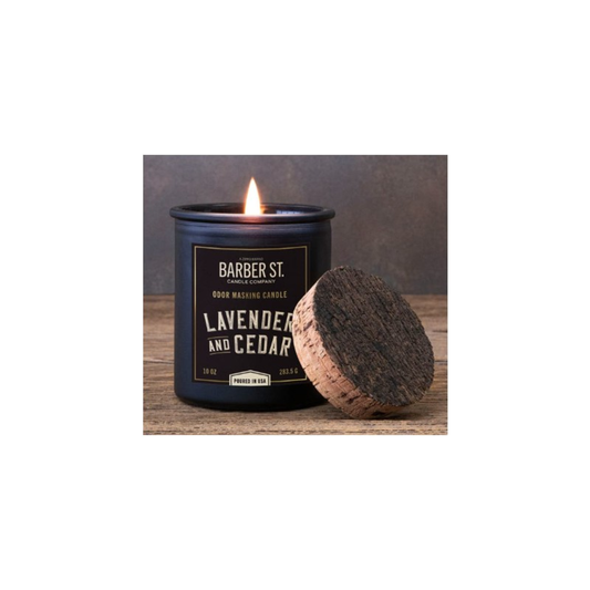 BARBER ST. CANDLE COMPANY - LAVENDER & CEDAR