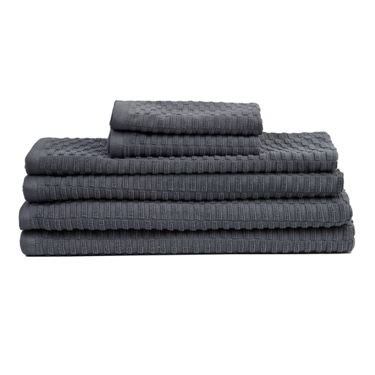 LISBON TOWEL 6 PIECE SET  - (GRAY)