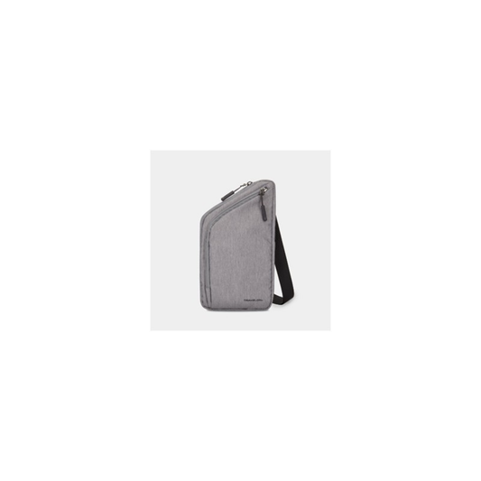 WORLD TRAVEL ESSENTIALS SLIM CROSSBODY BAG - CHARCOAL GRAY