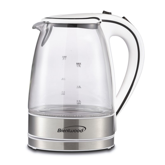 CORDLESS GLASS ELECTRIC KETTLE - (WHITE)