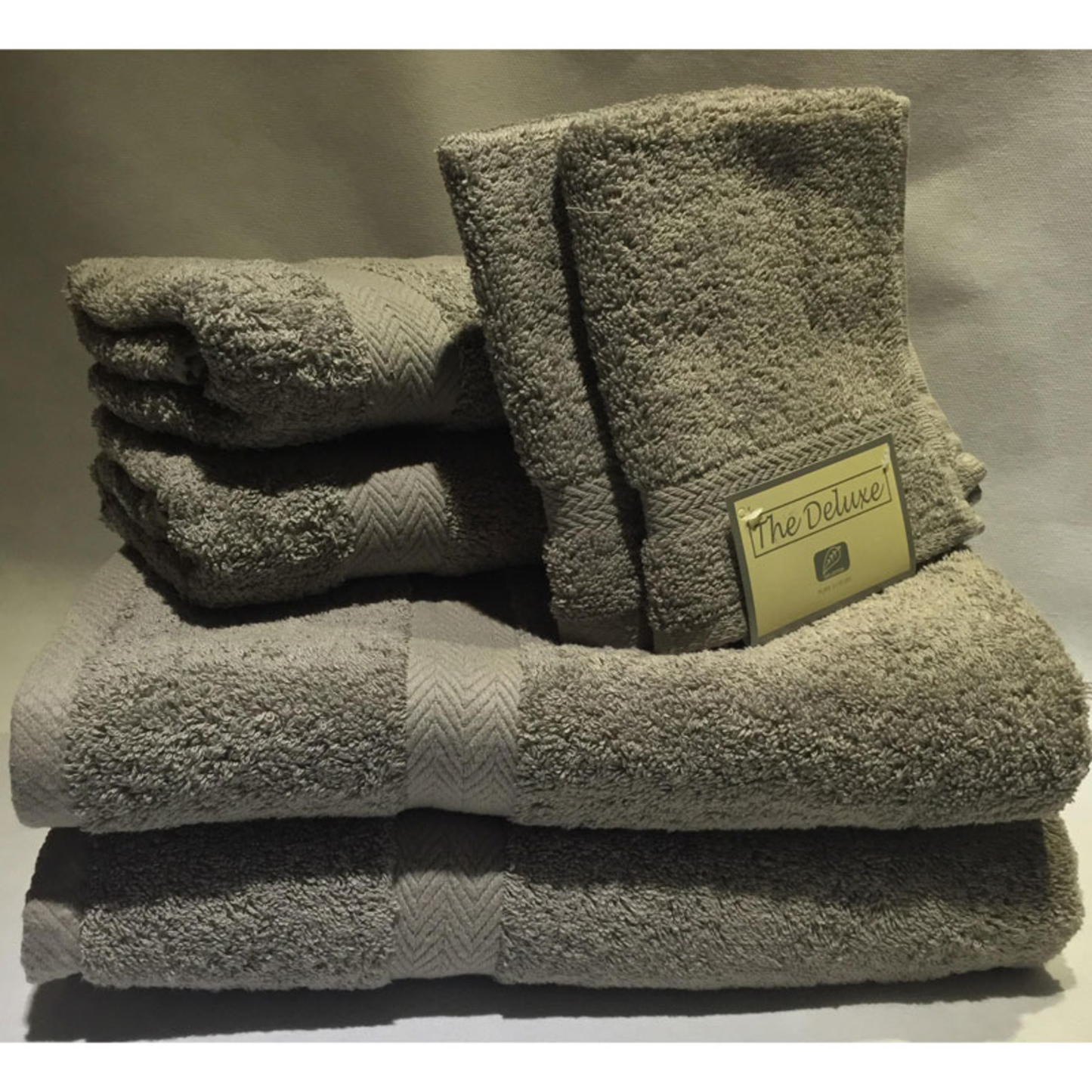 DELUXE TOWEL SET PEARL GRAY - (6 PIECE)